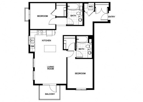 B11  Floor Plan at Candara at Hancock Park Apartments in Los Angeles CA